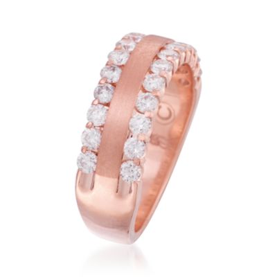 1.00 ct. t.w. Double-Row Diamond Wedding Ring in 14kt Rose Gold &mdash; Alt Image 3