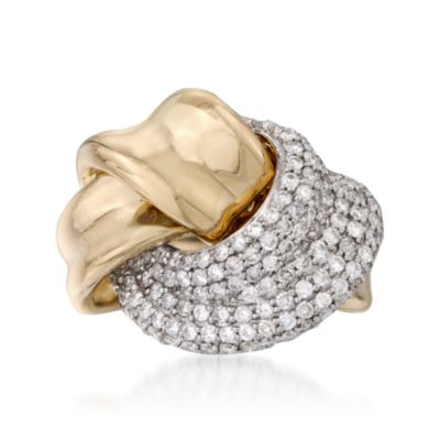 .95 ct. t.w. Round Diamond Knot Ring in 14kt Yellow Gold &mdash; Alt Image 1