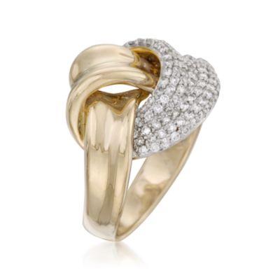 .95 ct. t.w. Round Diamond Knot Ring in 14kt Yellow Gold &mdash; Alt Image 3