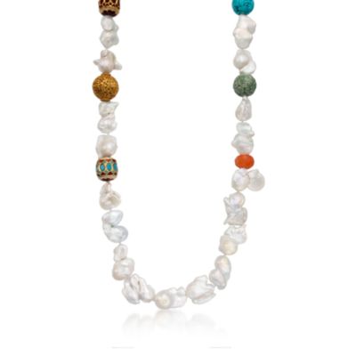 Baroque Pearl Multicolored Necklace &mdash; Alt Image 1