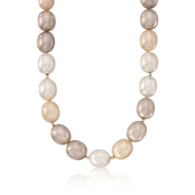 Pastel Faux Pearl Strand in 14kt Yellow Gold &mdash; Alt Image 1