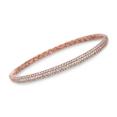 3.00 ct. t.w. Diamond Bangle Bracelet in 14kt Rose Gold. 7" &mdash; Alt Image 1