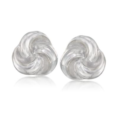 Sterling Silver Knot Earrings &mdash; Alt Image 1