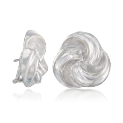 Sterling Silver Knot Earrings &mdash; Alt Image 3
