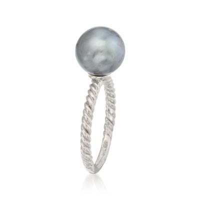 10-11mm Grey Cultured Pearl Ring in Sterling Silver &mdash; Alt Image 3