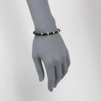 .17 ct. t.w. CZ Italian Cuff Bracelet in Stainless and Sterling &mdash; Alt Image 2