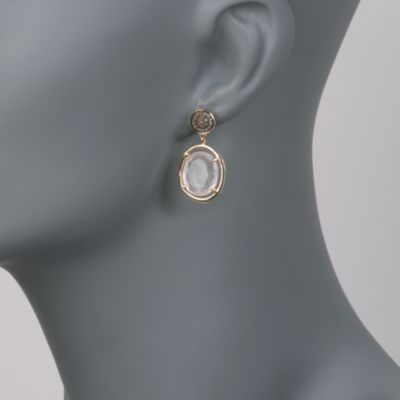 .20 ct. t.w. Natural Diamond and Rose Quartz Drop Earrings in 18kt Over Sterling &mdash; Alt Image 2