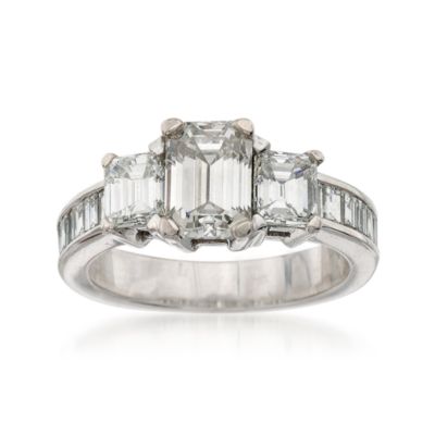 C. 1990 Vintage 3.25 ct. t.w. Diamond Solitaire Ring in 14kt White Gold. Size 5.25 &mdash; Alt Image 1