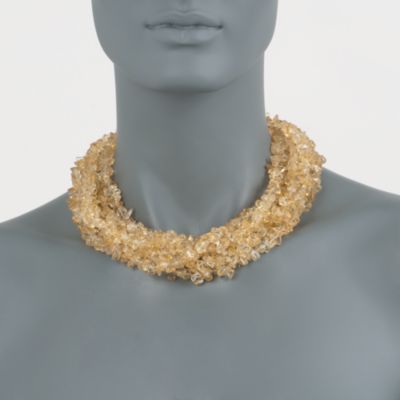 Citrine Torsade Necklace in Sterling Silver. 18" &mdash; Alt Image 2