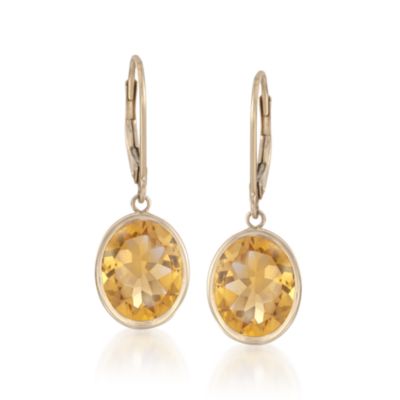 8.25 ct. t.w. Citrine Earrings in 14kt Yellow Gold &mdash; Alt Image 1