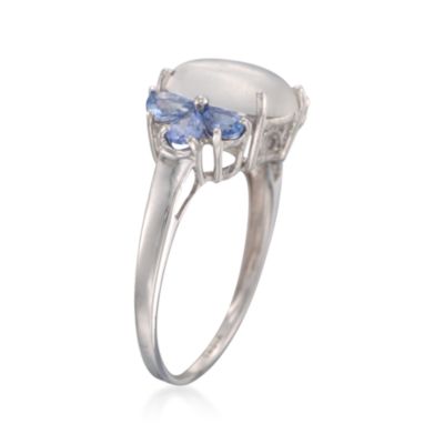 Moonstone and .70 ct. t.w. Tanzanite Ring in Sterling Silver &mdash; Alt Image 3