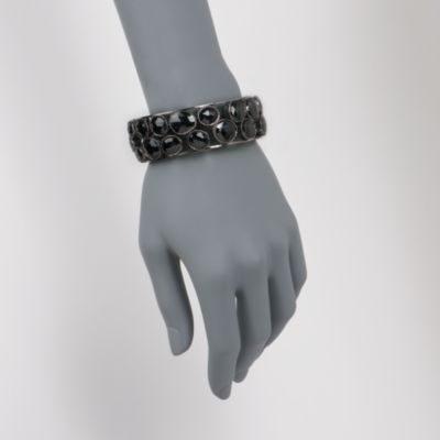 Black Spinel Cuff in Sterling Silver &mdash; Alt Image 2