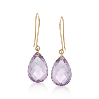 10.70 ct. t.w. Amethyst Drop Earrings in 18kt Gold Over Sterling Silver &mdash; Alt Image 1