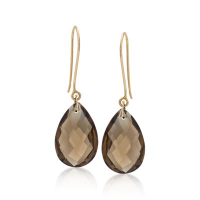 11.70 ct. t.w. Smoky Quartz Drop Earrings in 18kt Gold Over Sterling Silver &mdash; Alt Image 1
