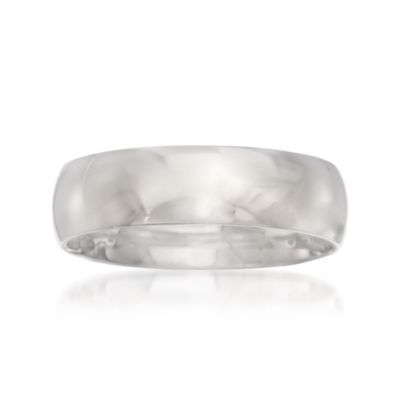 Men's 6mm Sterling Silver Wedding Ring &mdash; Alt Image 1