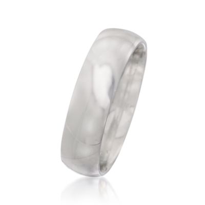 Men's 6mm Sterling Silver Wedding Ring &mdash; Alt Image 2
