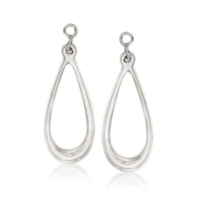 Sterling Silver Teardrop Earring Jackets &mdash; Alt Image 1