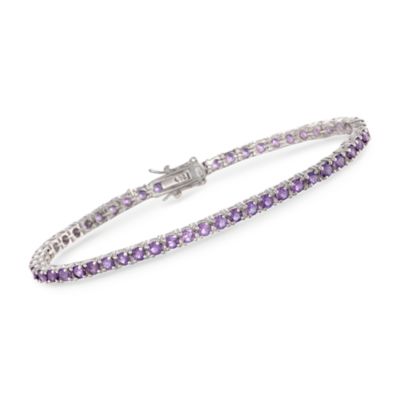 5.00 ct. t.w. Purple Amethyst Tennis Bracelet in Sterling Silver. 7.5" &mdash; Alt Image 1