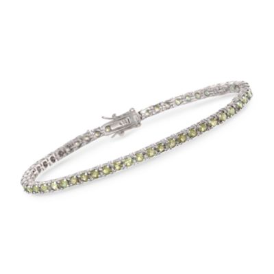 6.75 ct. t.w. Peridot Tennis Bracelet in Sterling Silver. 7.5" &mdash; Alt Image 1
