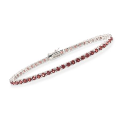 7.25 ct. t.w. Garnet Tennis Bracelet in Sterling Silver. 7.5" &mdash; Alt Image 1