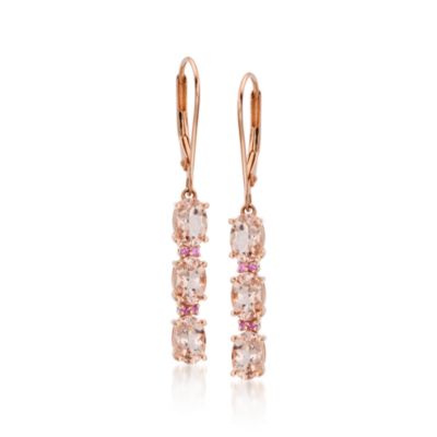 2.50 ct. t.w. Pink Morganite Drop Earrings in Sterling Silver &mdash; Alt Image 1
