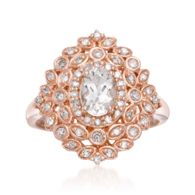 .65 Carat Morganite and .35 ct. t.w. Diamond Ring in Sterling Silver &mdash; Alt Image 1