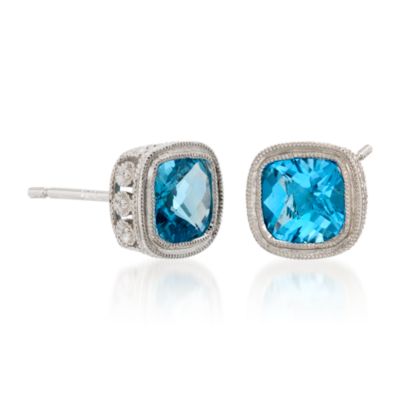 1.95 ct. t.w. Blue Topaz Earrings In Sterling Silver &mdash; Alt Image 3
