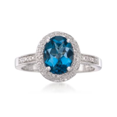1.80 Carat London Blue Topaz Ring in Sterling Silver &mdash; Alt Image 1