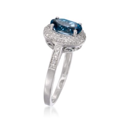 1.80 Carat London Blue Topaz Ring in Sterling Silver &mdash; Alt Image 3