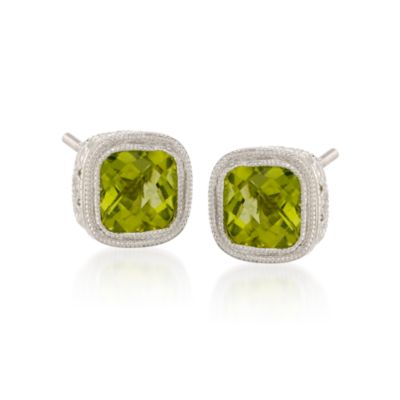 2.20 ct. t.w. Peridot Earrings in Sterling Silver &mdash; Alt Image 1