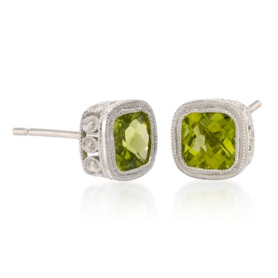 2.20 ct. t.w. Peridot Earrings in Sterling Silver &mdash; Alt Image 3