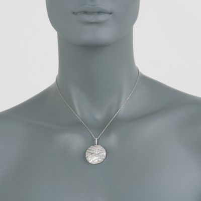 3.50 ct. t.w. Diamond Disc Pendant in 14kt White Gold &mdash; Alt Image 2