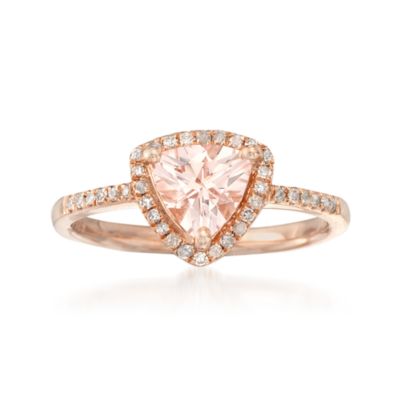 1.05 Carat Morganite and .20 ct. t.w. Diamond Ring in Sterling Silver &mdash; Alt Image 1