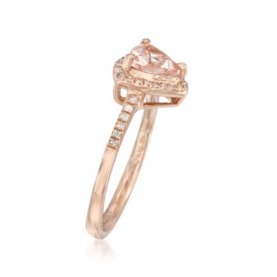 1.05 Carat Morganite and .20 ct. t.w. Diamond Ring in Sterling Silver &mdash; Alt Image 3
