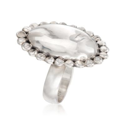 Oval Medallion Ring in Sterling Silver &mdash; Alt Image 3