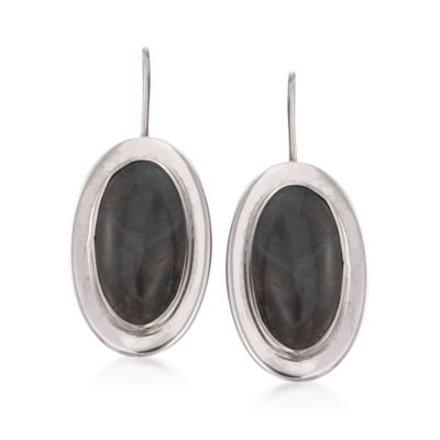 Labradorite Drop Earrings in Sterling Silver &mdash; Alt Image 1