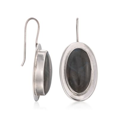 Labradorite Drop Earrings in Sterling Silver &mdash; Alt Image 3