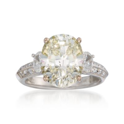 C. 2000 Vintage 5.10 Carat Diamond Ring With .70 ct. t.w. Diamonds in 18kt White Gold. Size 6 &mdash; Alt Image 1
