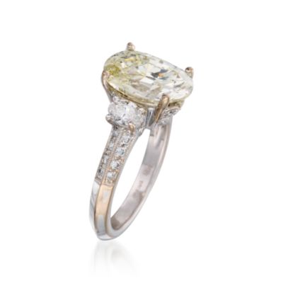 C. 2000 Vintage 5.10 Carat Diamond Ring With .70 ct. t.w. Diamonds in 18kt White Gold. Size 6 &mdash; Alt Image 3