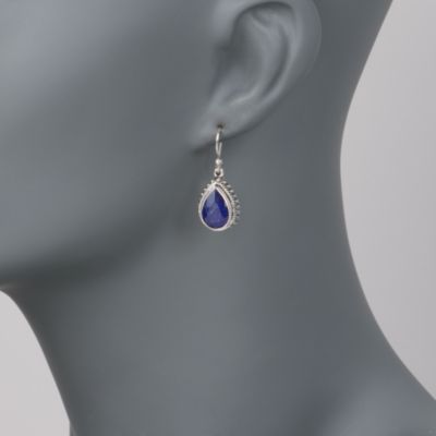 26.60 ct. t.w. Blue Sapphire Pendant and Earrings Set In Sterling Silver. 18" &mdash; Alt Image 3