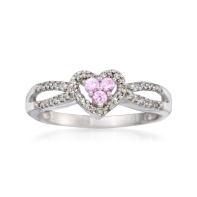 .40 ct. t.w. Sapphire and .20 ct. t.w. Diamond Ring In 14kt White Gold &mdash; Alt Image 1