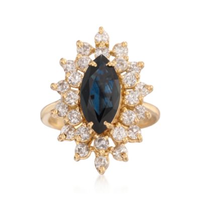 2.00 Carat Sapphire and 1.60 ct. t.w. Diamond Ring in 18kt Yellow Gold &mdash; Alt Image 1