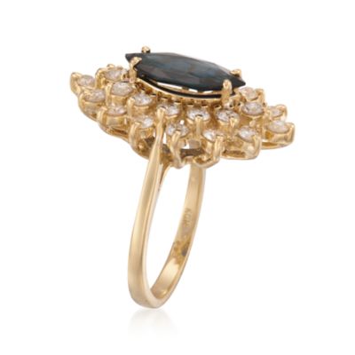 2.00 Carat Sapphire and 1.60 ct. t.w. Diamond Ring in 18kt Yellow Gold &mdash; Alt Image 3