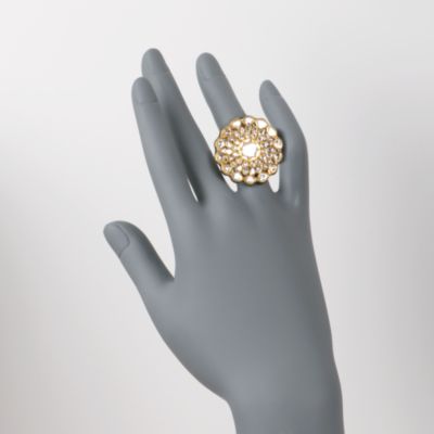 3.80 ct. t.w. Diamond Flower Ring in 18kt and 22kt Yellow Gold &mdash; Alt Image 2
