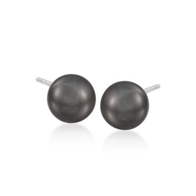 Mikimoto Special Edition Black South Sea Pearl Earring and Necklace Set With 18kt White Gold. 17" &mdash; Alt Image 5
