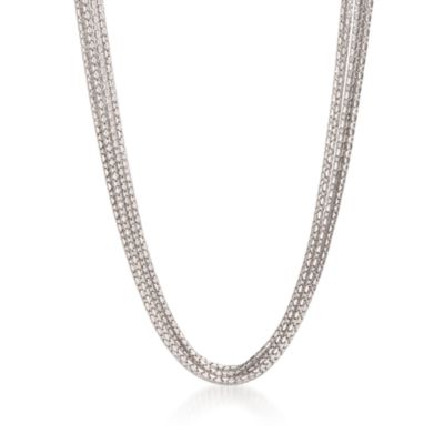 Italian Sterling Silver Five-Strand Necklace &mdash; Alt Image 1