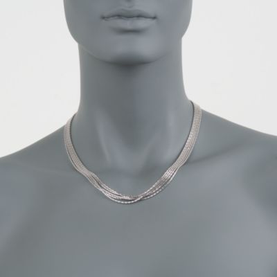 Italian Sterling Silver Five-Strand Necklace &mdash; Alt Image 3