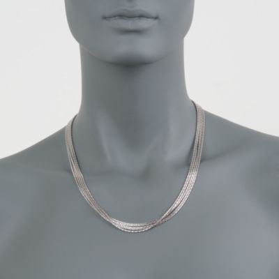 Italian Sterling Silver Five-Strand Necklace &mdash; Alt Image 4