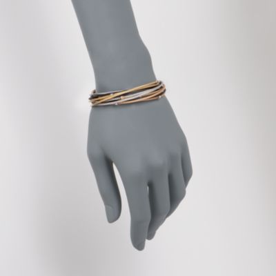 Charriol "Classique" Multi-Strand Bracelet in 18kt Gold and Stainless. 7" &mdash; Alt Image 2