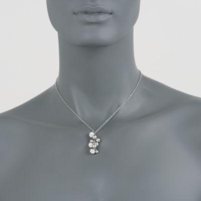 Swarovski Crystal Faux Pearl "Rumor" Pendant Necklace. 15 3/4" &mdash; Alt Image 2